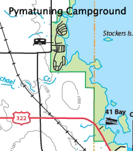 map of Pymatuning Campground, Pymatuning State Park