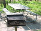 picnic table and grille